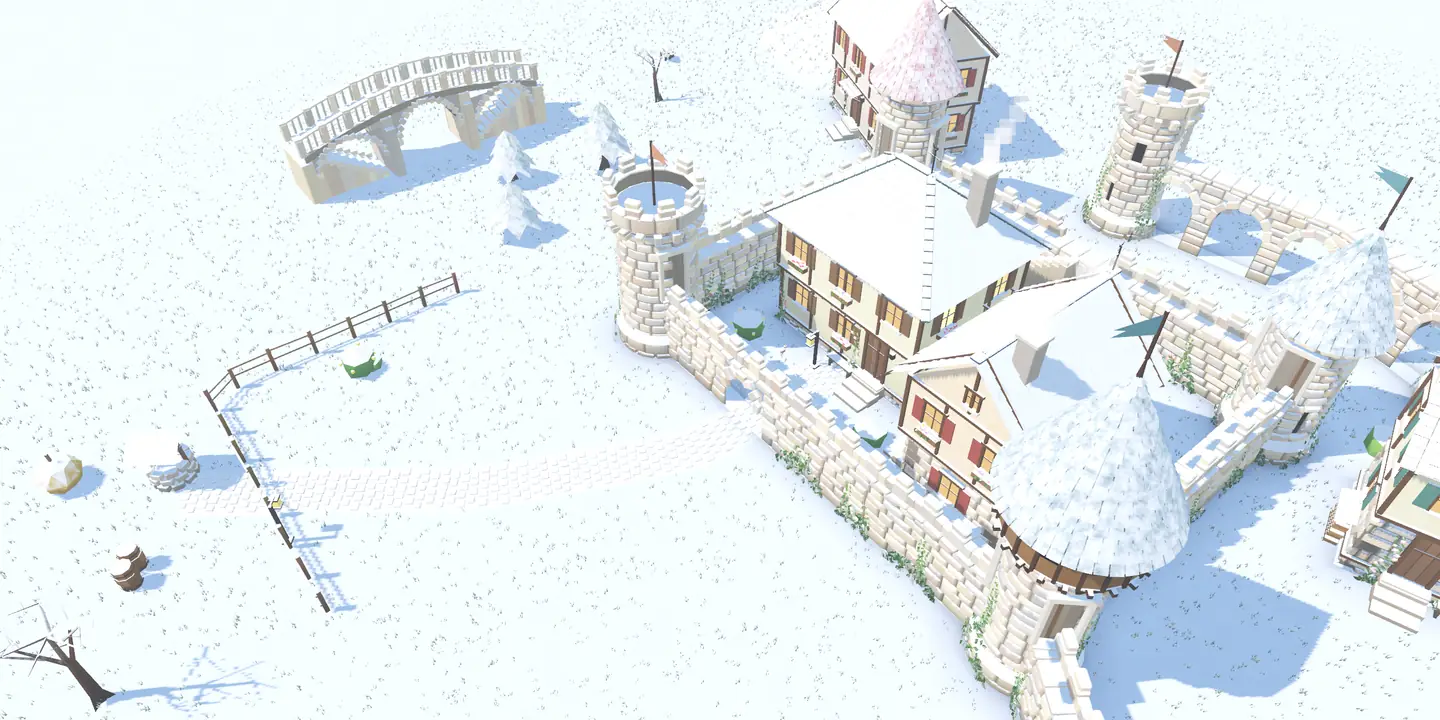 Kalecik im Winter: das verschneite Dorf
