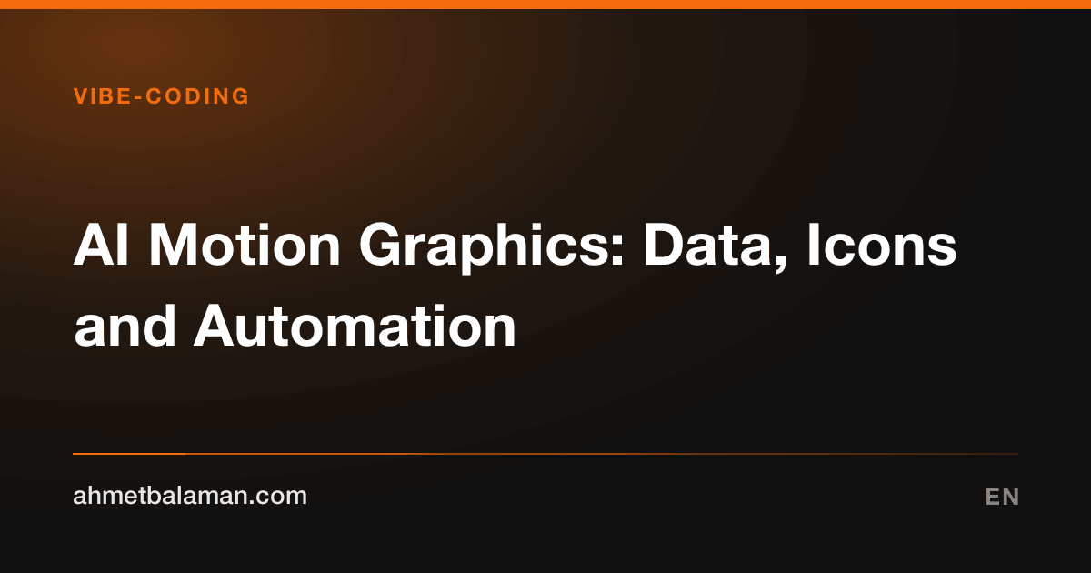 AI Motion Graphics: Data, Icons and Automation