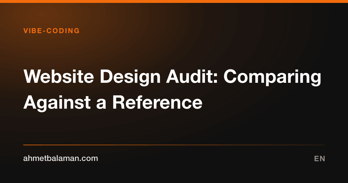 Website Design Audit: Comparing Against a Reference